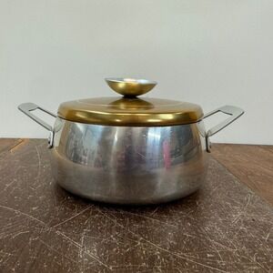 Vintage‎ Regal Ware Aluminum Covered Dutch Oven Pot Pan Gold Silver Kitchenware